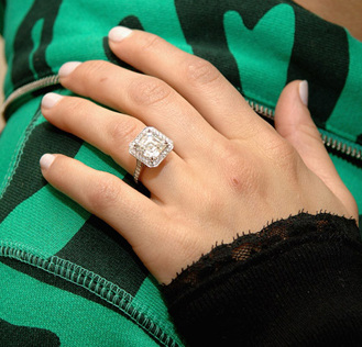 Vintage asscher cut diamond engagement ring by tiffany and co
